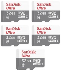 5 Pack SanDisk 32GB microSD Ultra 100MB/s Class 10 Micro SD SDHC For Smartphones