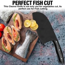 Handmade steel powder coding Serbian Cleaver Chef Knife Kitchen Knife best for g
