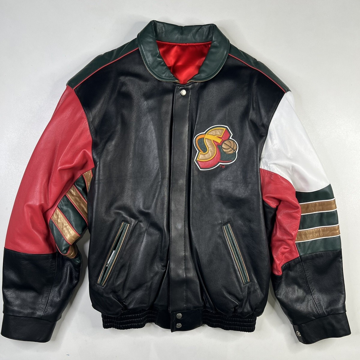 Vintage Jeff Hamilton Seattle Super Sonics NBA Italian Leather