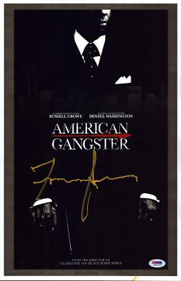 Frank Lucas Signed American Gangster 11x17 Movie Poster PSA/DNA COA  Autograph 79