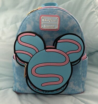 New! Disney Parks Exclusive Loungefly Pink/Blue Eats Mickey