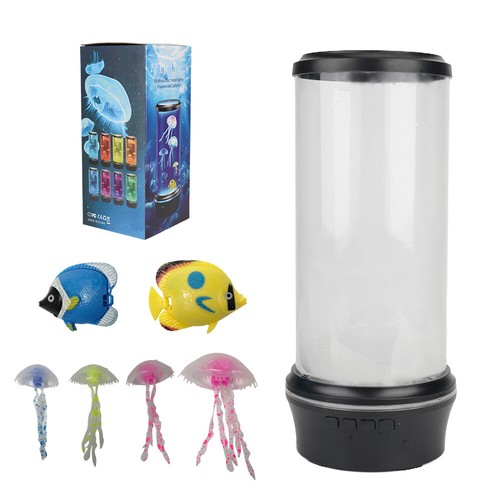 7LED Quallen Lava Lampe Aquarium Tank Nachttisch Atmosphäre Stimmungslicht Gesch - Bild 18 von 20