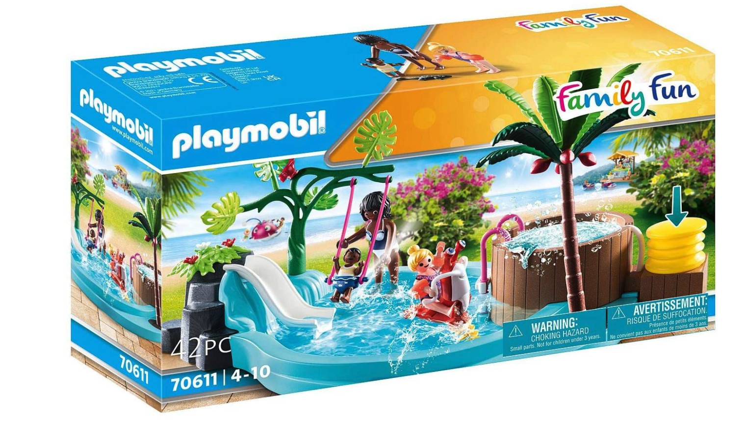 PLAYMOBIL 70611 Piscina Infantil con Hidromasaje Tobogán Columpio NUEVO 2021