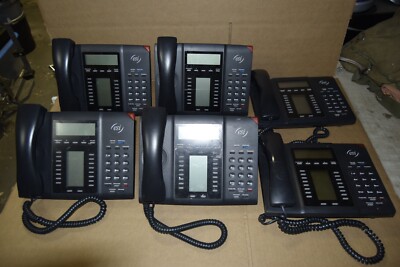 Lot of 6 ESI 60 ABP Digital Office Desk Set Telephones 6 Receivers 4 Bases