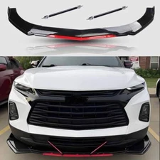 Gloss Canard Front Bumper Lip Spoiler & Strut Rods For Chevrolet	Blazer US