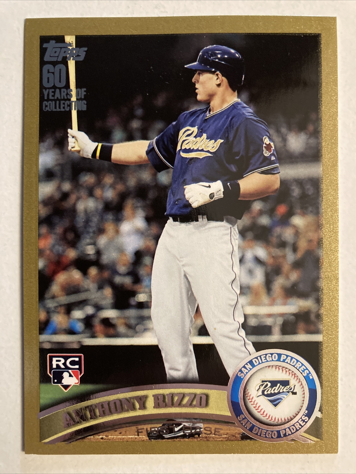 Anthony Rizzo 2011 Topps Update GOLD PARALLEL Rookie Card #us55 (2566)  127/2011