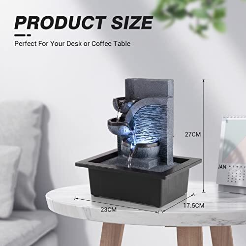 Indoor Fountain Tabletop Fountain Waterfall Fountains Relaxation Water Style 6 - Picture 6 of 7