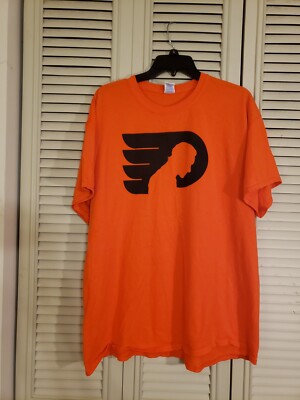 Philadelphia Flyers Ed Snider Commemorative Orange T Shirt Size Men's XL