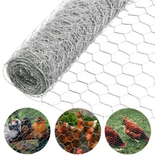 24"x150' Galvanized Poultry Net Metal Mesh Fencing Chicken Wire Durable 2" Holes