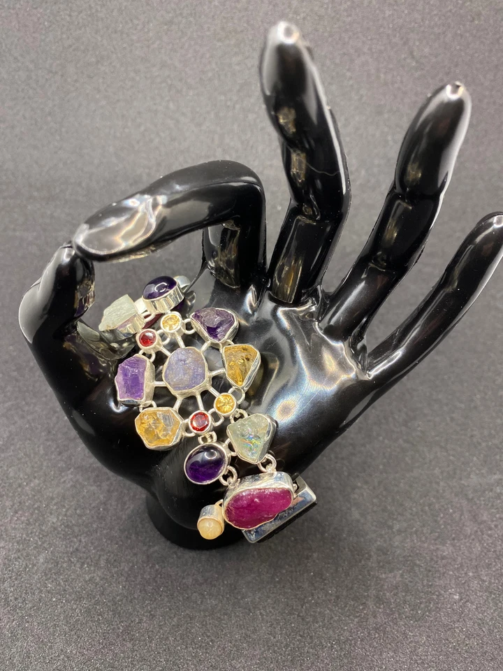 Moda Positano Gioielli - Collezione Zaffiro - Bracciale Ag925 Rubino, Tormalina - Immagine 3 di 4