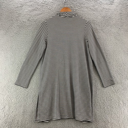 J. Jill Wearever Collection Cardigan Sweater Womens Small Gray Stripe Open Front - Picture 8 of 14