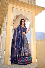 ETHNIC LOOK TUSSAR SILK LEHENGA CHOLI WITH DUPATTA FOR WOMEN RECEPTION WEAR