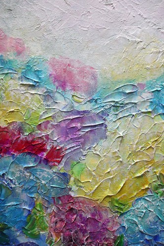 Hydrangeas in Bloom: A Pastel Sea of Flowers, Original Impasto Painting Signed - Picture 6 of 7