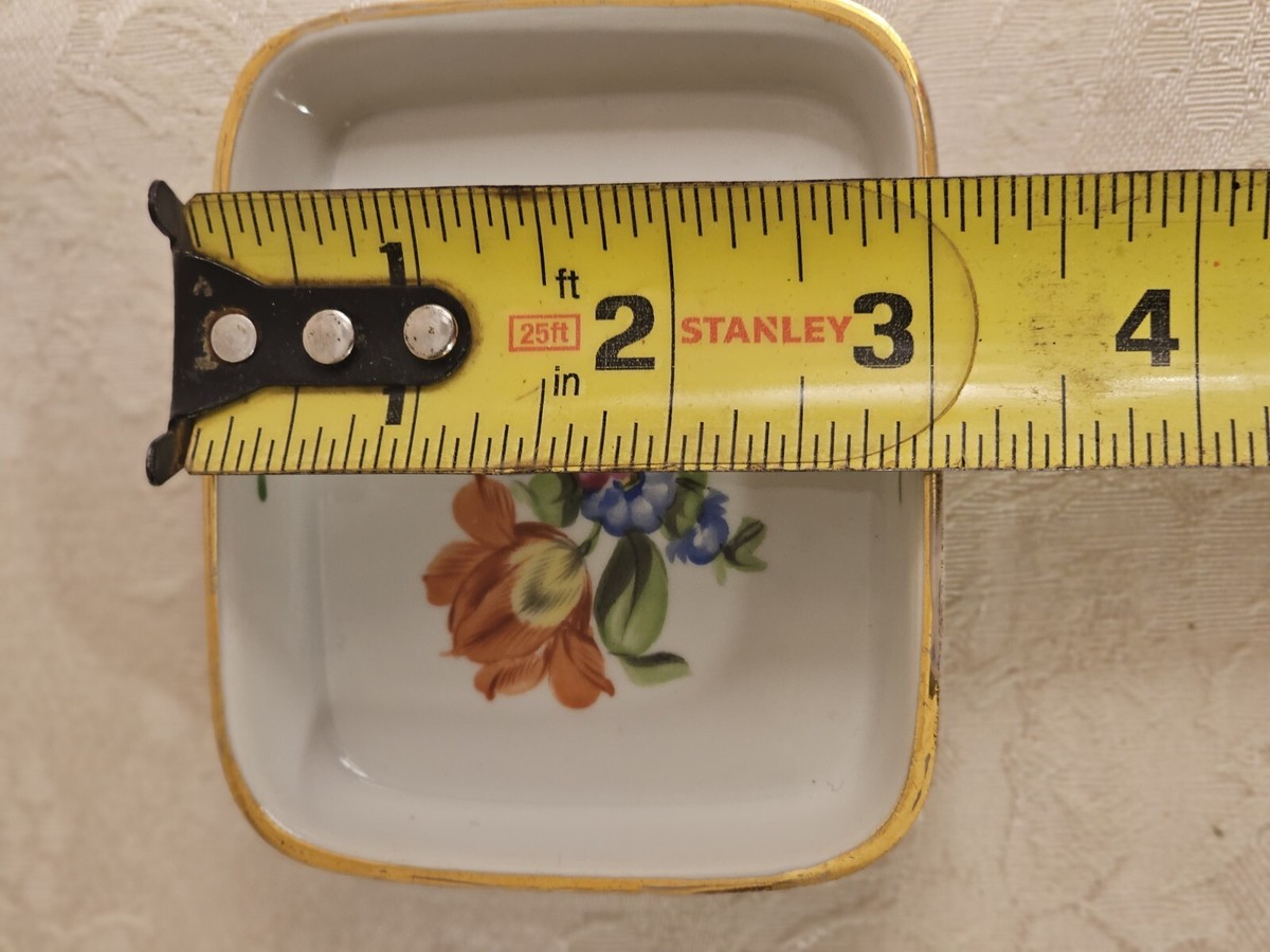 Vtg Herend Fine Handpainted Gold Trim Porcelain Wild Flower