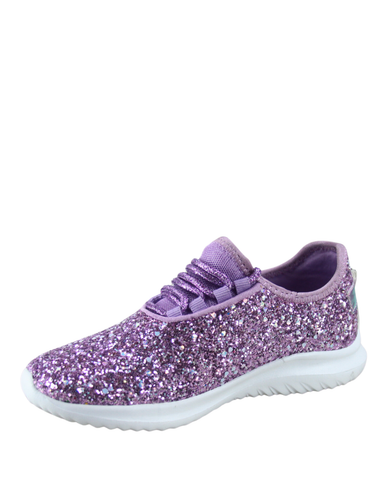 Youth Girl's Kid's Sparkle Glitter Slip On Jogger Light Weight Sneaker Shoes NEW - Picture 32 of 109