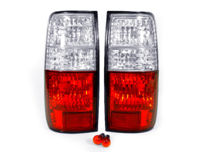 Crystal Red/Clear Tail Lights For 95-97 Lexus LX450 / 91-97 Toyota