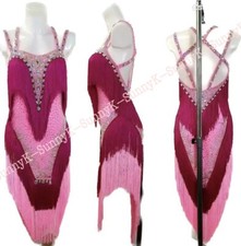 jz Handmade Women Samba Ballroom Swing Salsa Rumba Latin Dance Dress RHYTHM