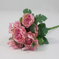 Artificial Silk Rose Flower Bouquet (NO.7) - 5 Colours Wedding Centrepiece Decor