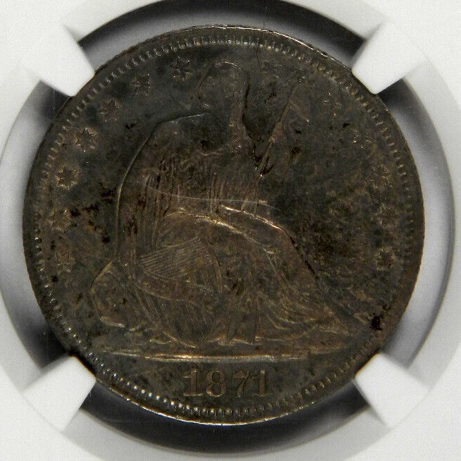1871-S SEATED LIBERTY HALF DOLLAR ~ NICE ORIGINAL NGC AU55! - Image 4 of 4