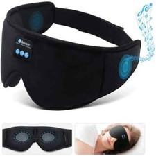3D Blissful Slumber: Wireless Bluetooth Eye Mask Headband - Ultra-Soft, Comfy 