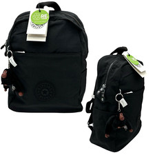 Mochila pequeña de nailon Kipling Ferris K19136 negra tonal correa de mochila ajustable