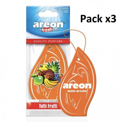 Areon Mon Classic Dry Paper Tutti Frutti Car Fragrance Hanging Tree Pack of 3