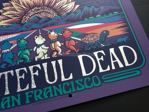 Todd Slater Grateful Dead San Francisco Winterland Holo Foil Art Print Poster - Picture 12 of 12