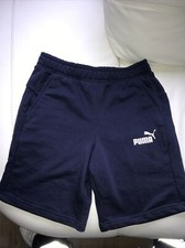 Mens Puma Cotton Shorts Regular Fit Navy Size Small