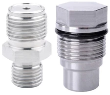 BWD SS Ported Fuel Rail Fitting & Race Valve For 2004.5-2010 6.6L Duramax Diesel