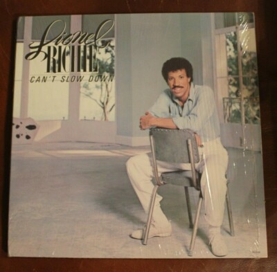 Lionel Richie Can't Slow Down LP Original Shrink Wrap Cover & Vinyl VG+