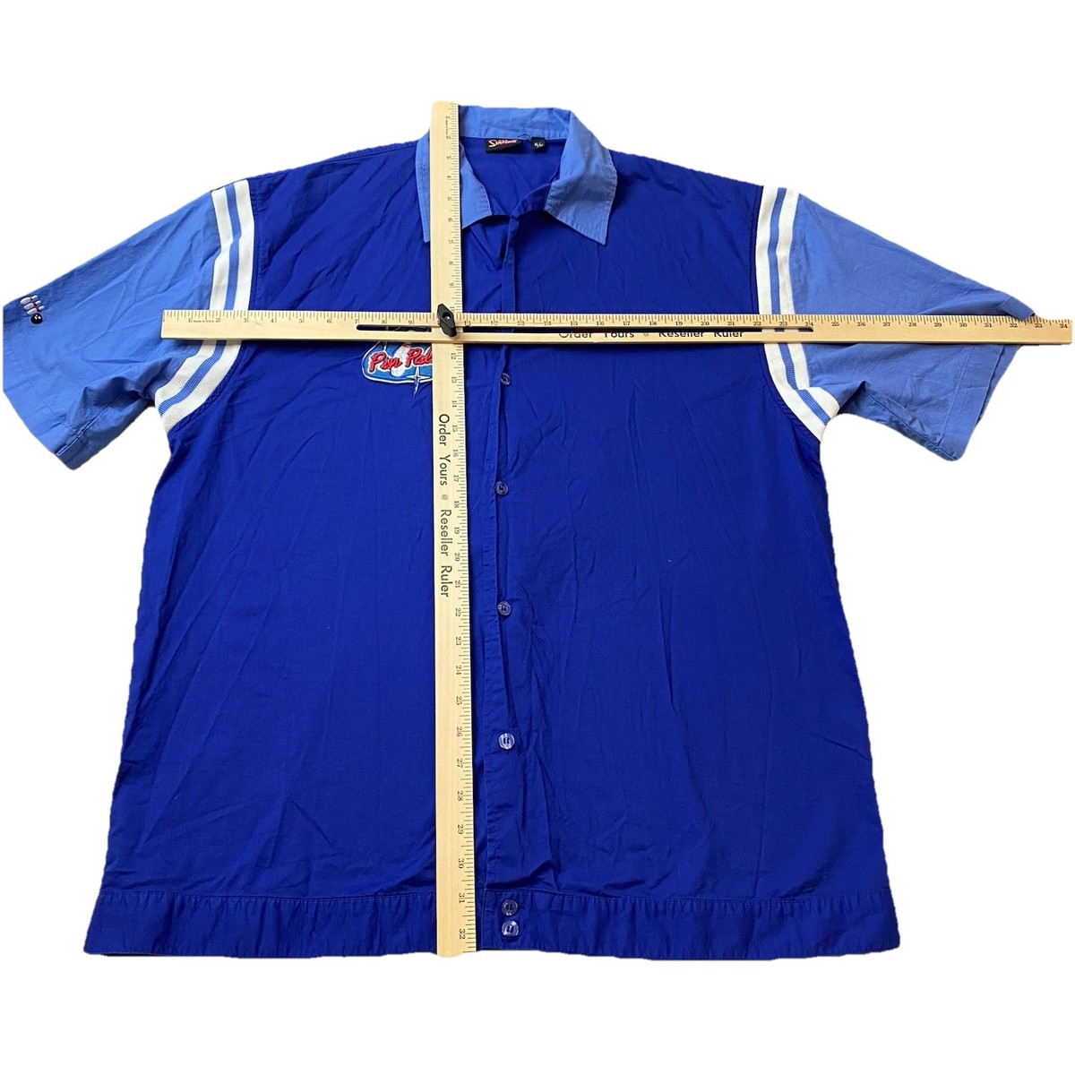Vintage Y2K The Simpsons Homer Pin Pals Bowling Shirt Blue Size XL