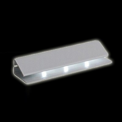 LED CLIP Glaskantenbeleuchtung warm-weiß 12V 2m Leitung+MINI-AMP (Glasplatte)
