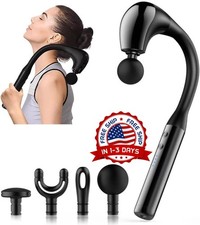 Pistola de masaje de tejido profundo con mango extensible para cuello y hombros