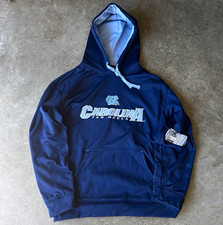 Majestic North Carolina Tar Heels UNC NCAA Pullover Hoodie Blue Size L