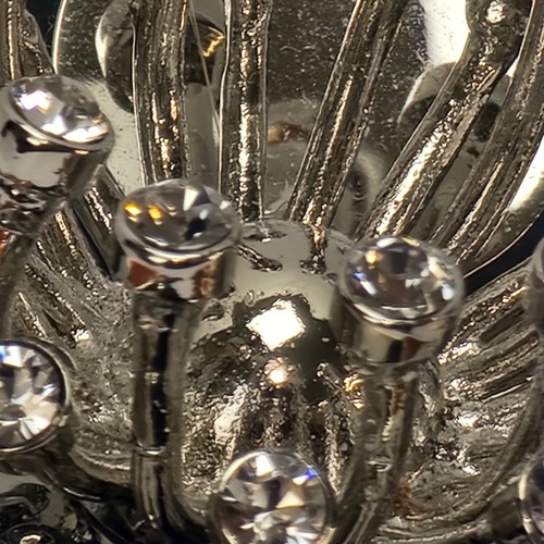 Vintage Miu Miu Brooch Flower Italy Crystal Stones Beautiful Quality - Picture 16 of 24