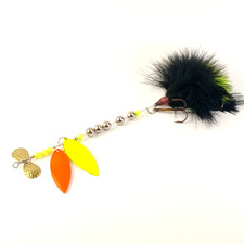 Marabou Bucktail Weighted Body 12" - 2.5oz Action 4-Blades 2-Trebles Musky Pike