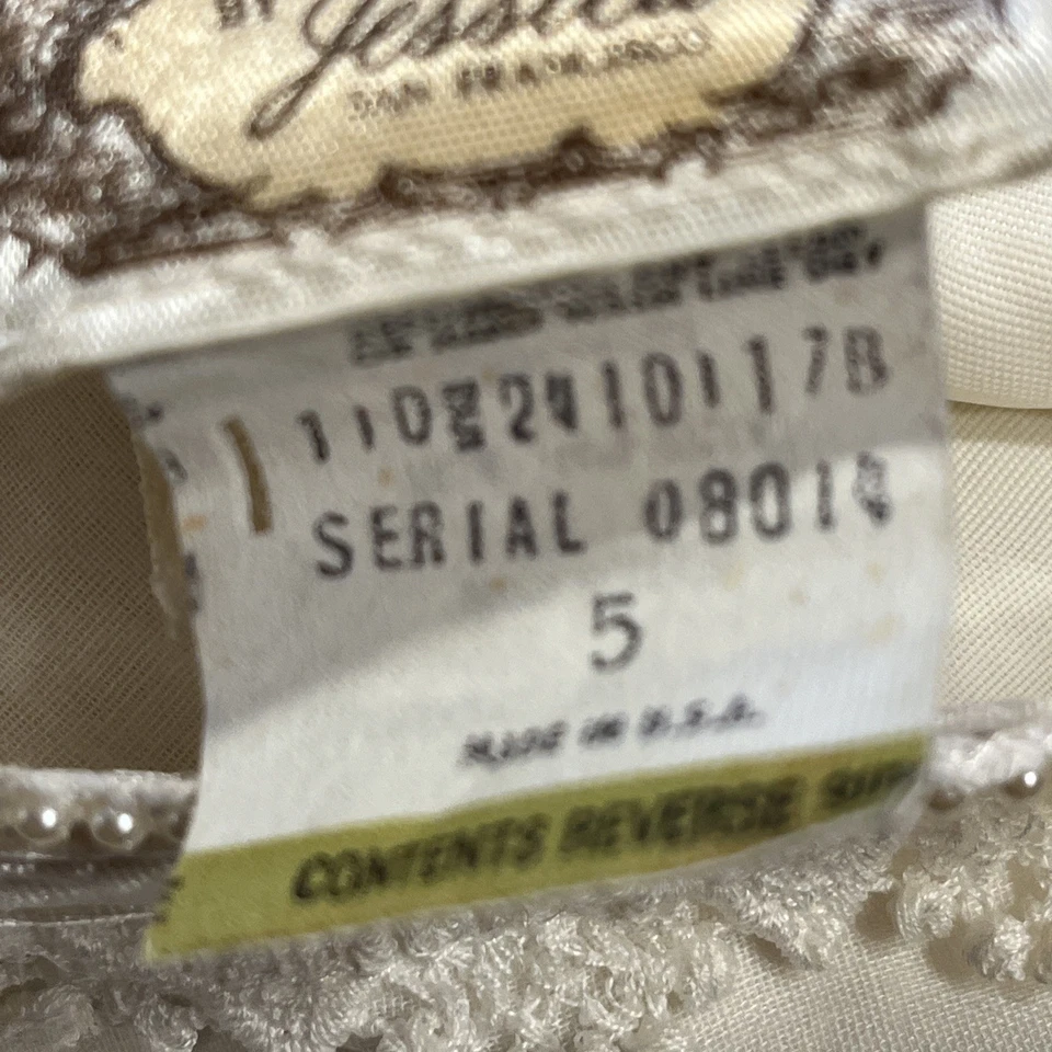 Gunne Sax Dress Women 5 Ivory Vintage Fit & Flare Prairie Cottage Hippie Boho - Image 4 of 4