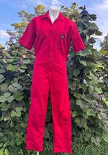 Dickies 33999 Red Short Sleeve Coveralls Workwear Mechanic Jumpsuit