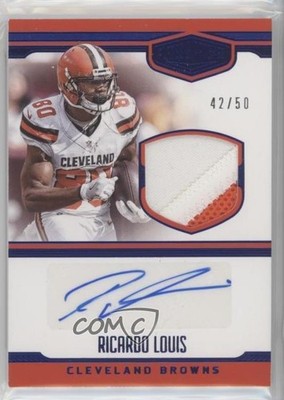 2016 Plates & Patches Rookie Blue 42/50 Ricardo Louis #33 RPA Patch Auto RC a3q