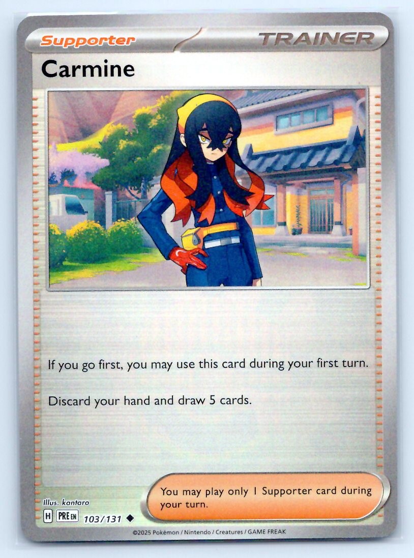 Pokemon Carmine (Poke Ball Pattern) Prismatic Evolutions PRE HOLO UC 103/131 NM