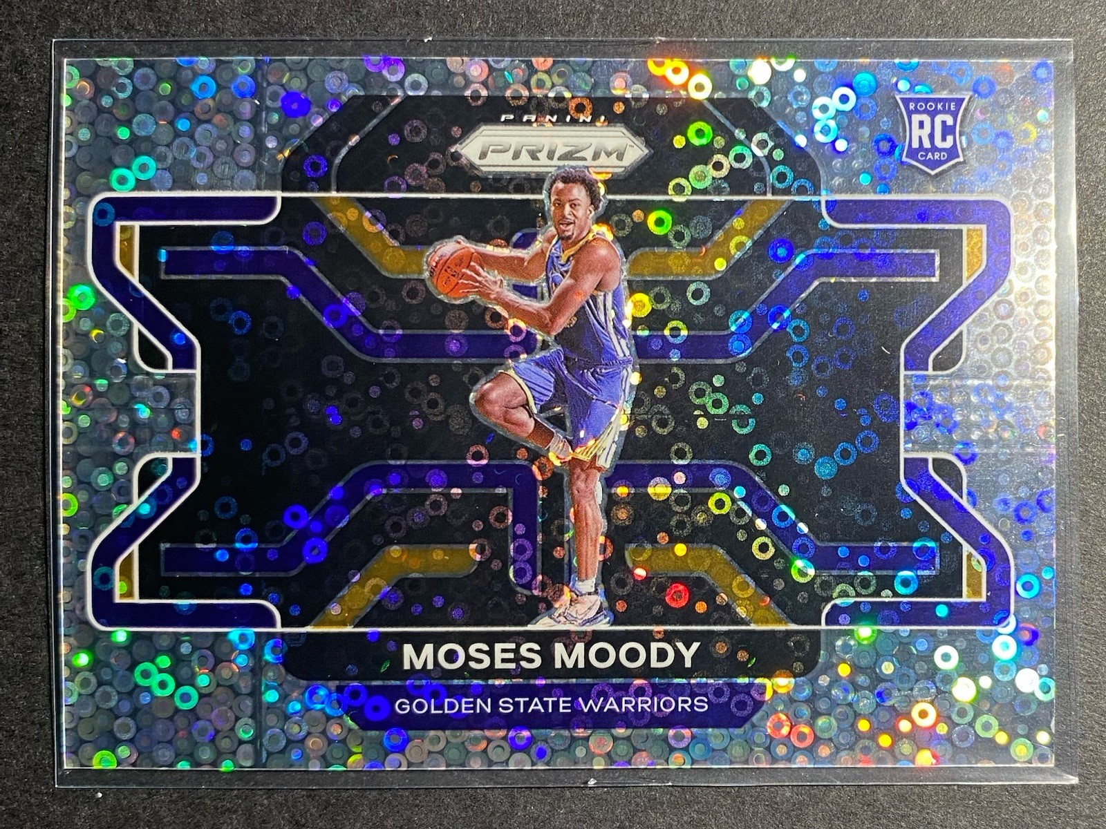 2021-22 Panini Prizm Moses Moody RC Fast Break Silver Disco Variation #308