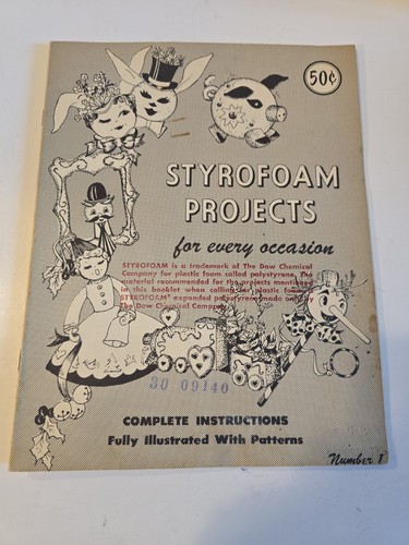 Vintage 60s Styrofoam Projects Craft Magazine Instructional Pamphlet 1966