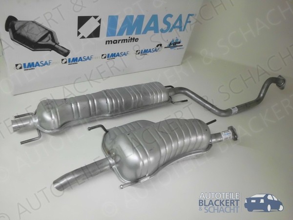 Imasaf Auspuffset Ab Kat für Opel Zafira A 2.2 16V 2001-2003| Mitteltopf+Endtopf-image