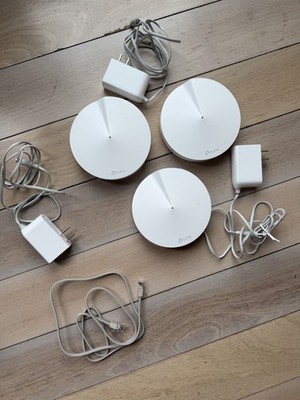 3 pieces TP-LINK Deco M5 AC1300 Whole Home Mesh Wi-fi System and ethernet cord