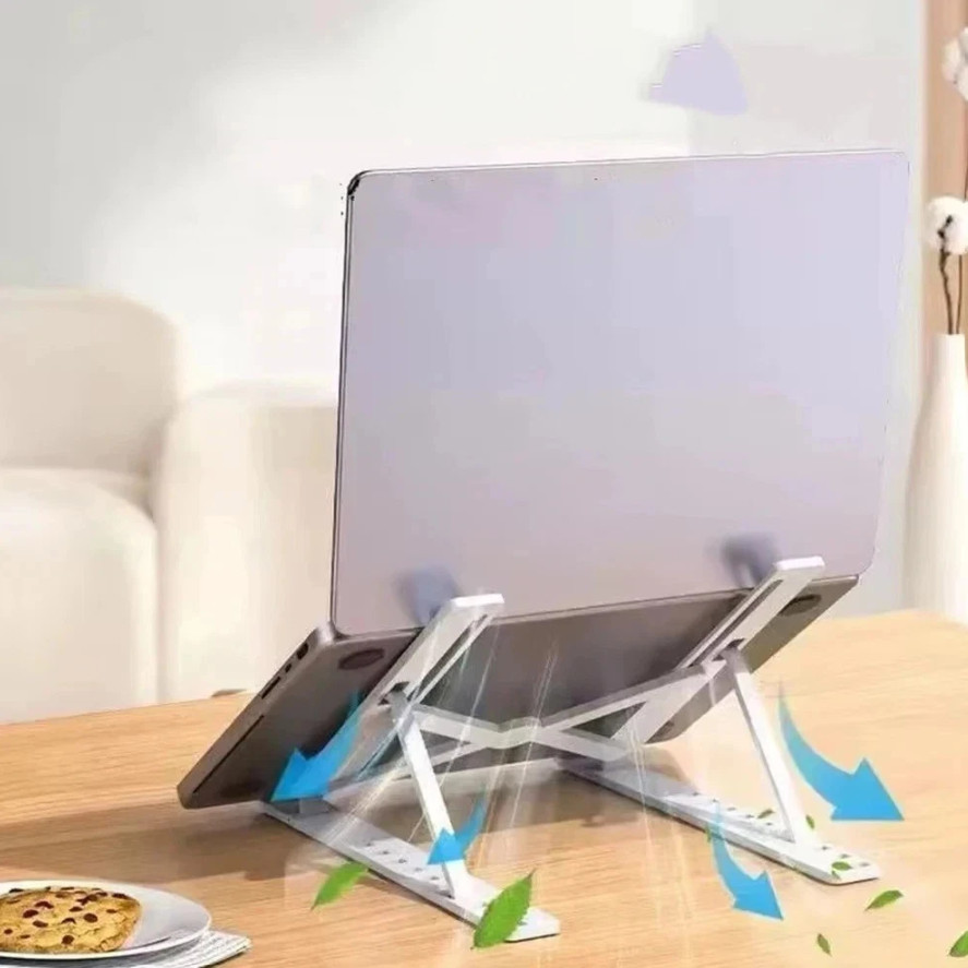 Supporto Portatile per Scrivania Regolabile, Pieghevole Supporto Tablet Alluminio Portatile Laptop foto 3