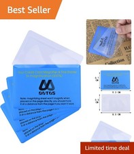 Convenient 4 Pack Wallet Magnifier - 300X Credit Card Size Fresnel Lens