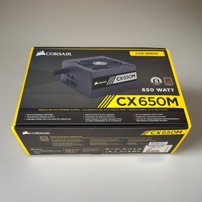 Corsair CX650M 650W 80+ Bronze Semi-Modular ATX Power Supply   New Open Box