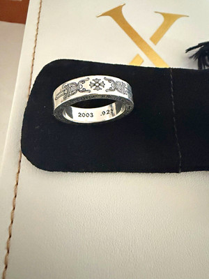 Chrome Hearts 925 Sterlingsilber Bandring, signiert, graviert 2003, size 9.5 US