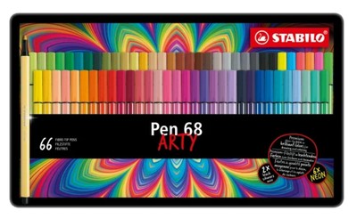 66 STABILO Fasermaler Pen 68, 66er Metalletui ARTY