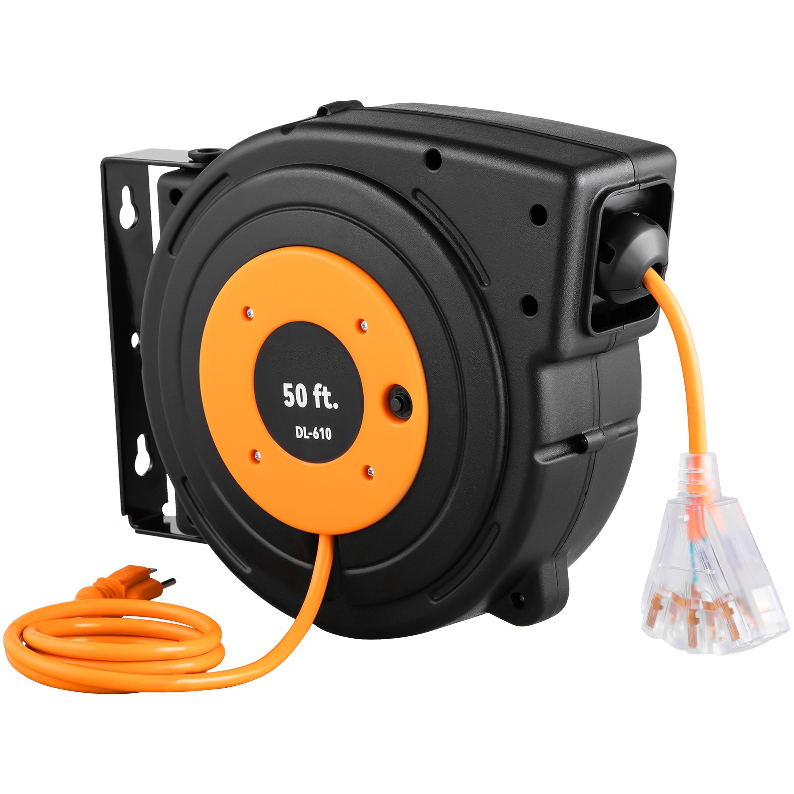 Retractable Extension Cord Reel Power Cord Reel 50FT 14AWG/3